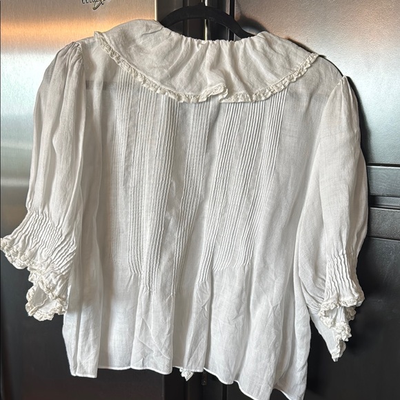 Doen White Ruffled Blouse - Picture 2 of 3